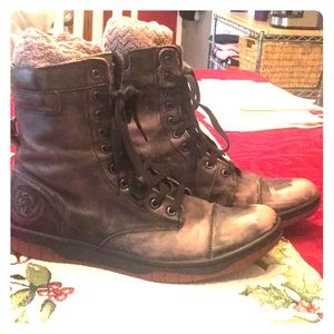 Diesel men’s Tatradium Basket Butch Leather Boots